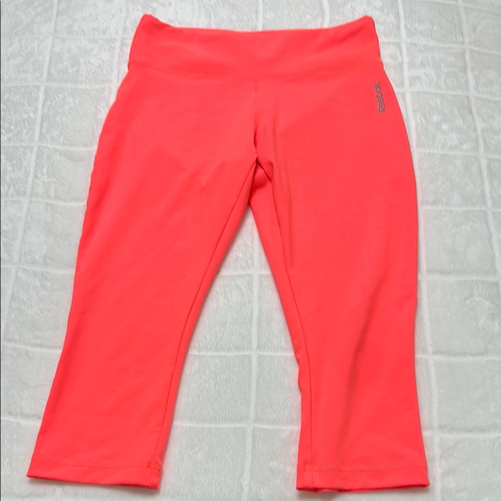 Reebok Neon Orange Leggings Moisture-Wicking Athletic‎ Bottoms